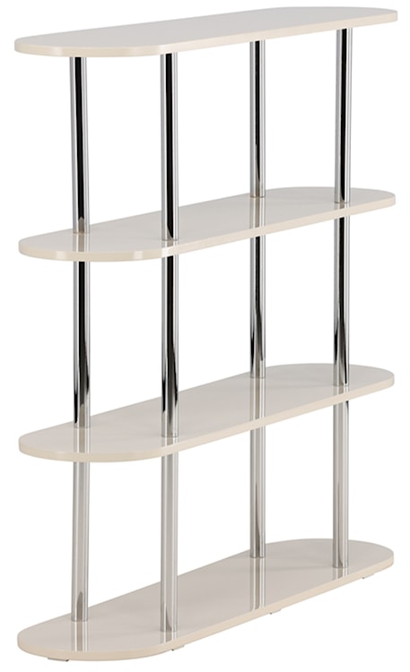 Regał Talren 120 cm z czterema półkami kremowy z chromowaną ramą  - zdjęcie 7