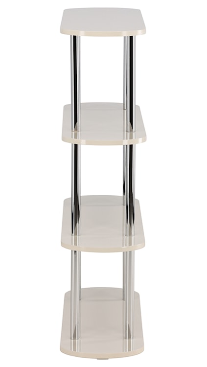 Regał Talren 120 cm z czterema półkami kremowy z chromowaną ramą  - zdjęcie 8