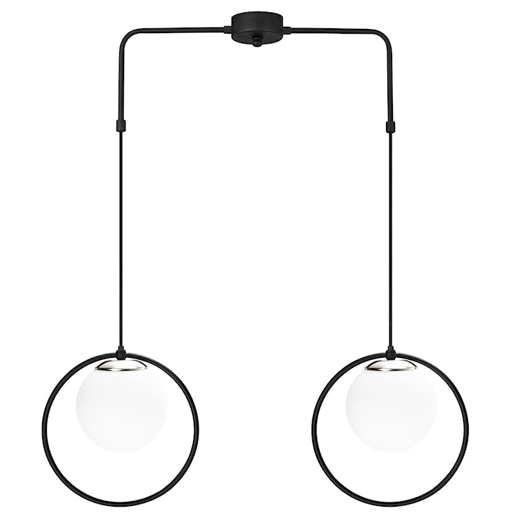 Lampa wisząca Solanum x2 czarno-biała 100 cm 