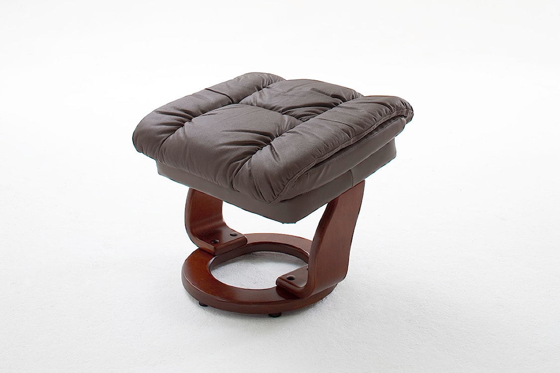 Fotel wypoczynkowy Callock z funkcją relaks i podnóżkiem orzech/brąz  - zdjęcie 4