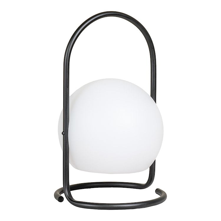 Lampa stołowa akumulatorowa Madmo czarna z białym kloszem