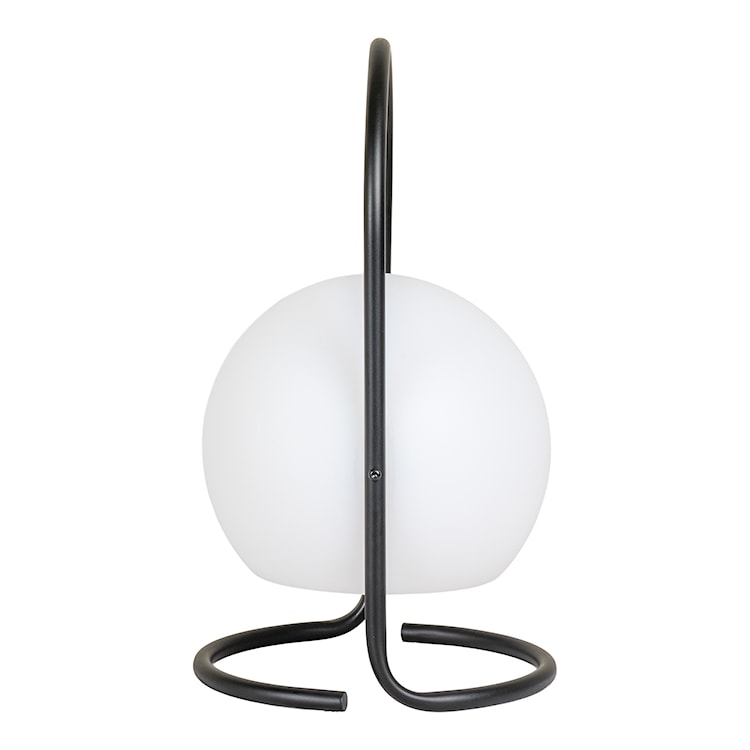 Lampa stołowa akumulatorowa Madmo czarna z białym kloszem  - zdjęcie 3