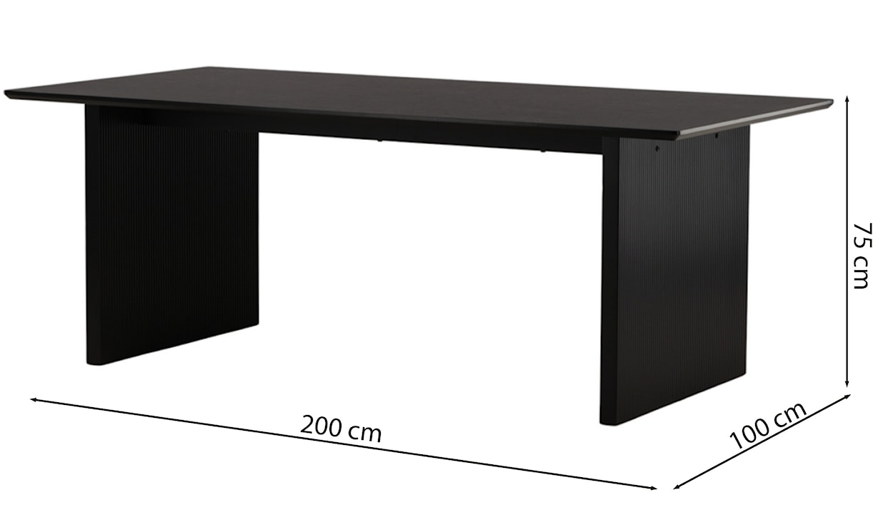 Stół do jadalni Garick 200x100 cm dąb czarny  - zdjęcie 8