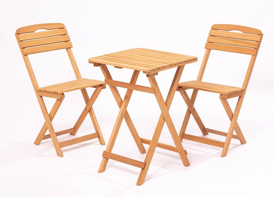 Zestaw ogrodowy dwuosobowy Posebold ze stolikiem i krzesłami dąb