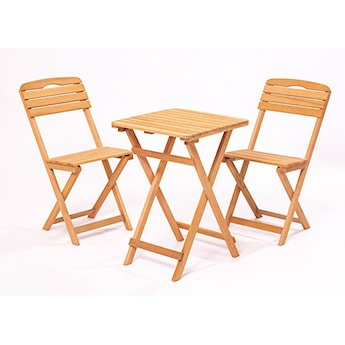Zestaw ogrodowy dwuosobowy Posebold ze stolikiem i krzesłami dąb