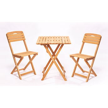 Zestaw ogrodowy dwuosobowy Grools ze stolikiem i krzesłami dąb