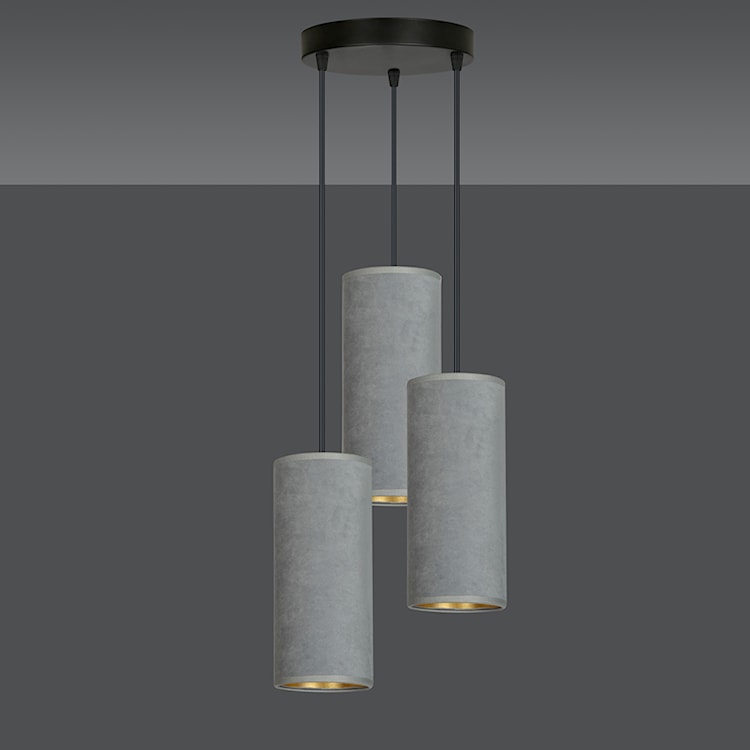 Lampa wisząca Bonett x3 asymetryczna średnica 35 cm szara  - zdjęcie 4