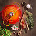 Le Creuset - Brytfanna żeliwna Signature 29 cm pomarańczowa  - zdjęcie 4