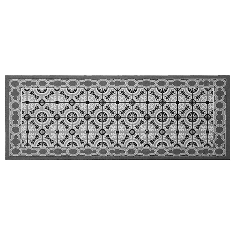 Dywanik do kuchni Nooris z motywem mozaiki ciemnoszary 45/125  - zdjęcie 2