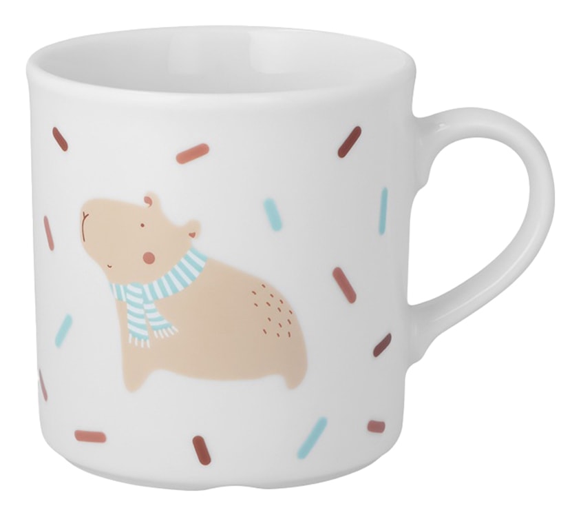 Zestaw dziecięcy porcelanowy dla 1 os. Kapibara wielokolorowy  - zdjęcie 2