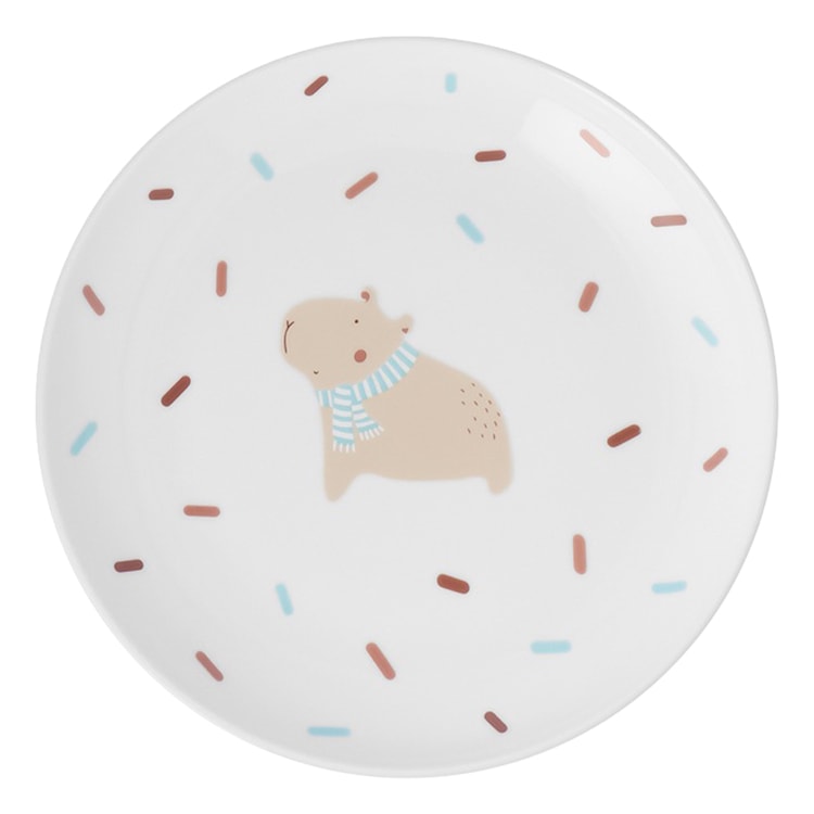 Zestaw dziecięcy porcelanowy dla 1 os. Kapibara wielokolorowy  - zdjęcie 3
