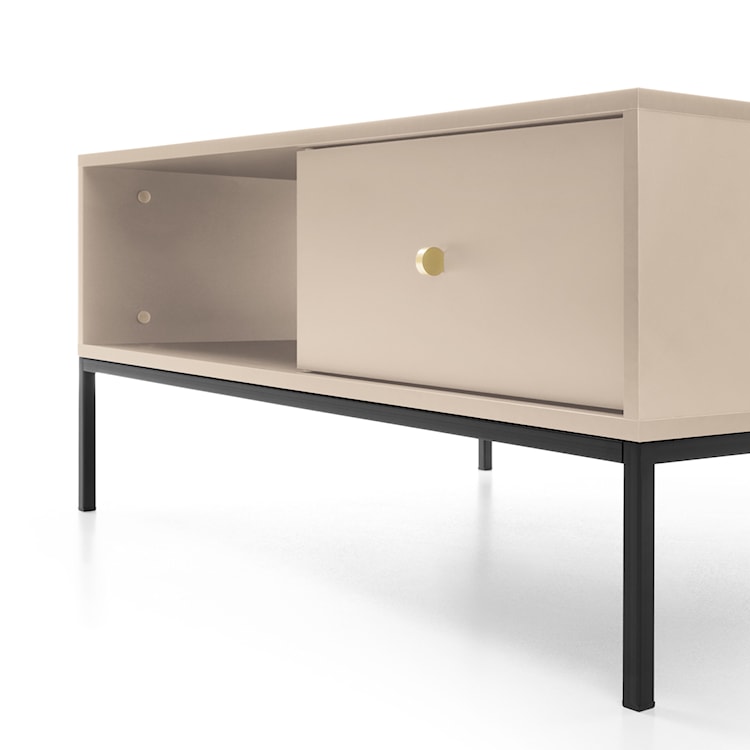 Stolik kawowy Monne 68x104 cm beżowe vintage  - zdjęcie 5