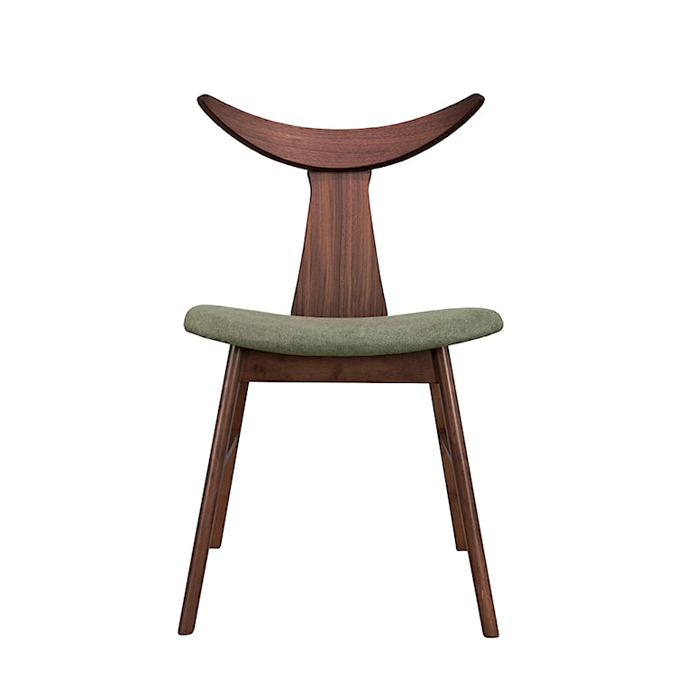 Krzesło drewniane Henrico orzech ciemna zieleń