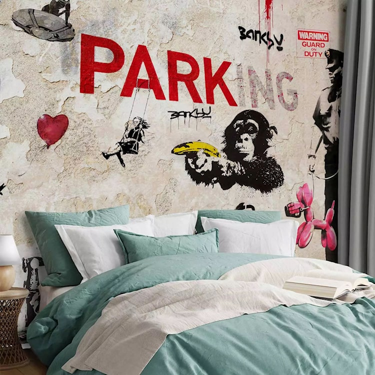 Fototapeta Kolaż graffiti Banksy 350x256 cm  - zdjęcie 3