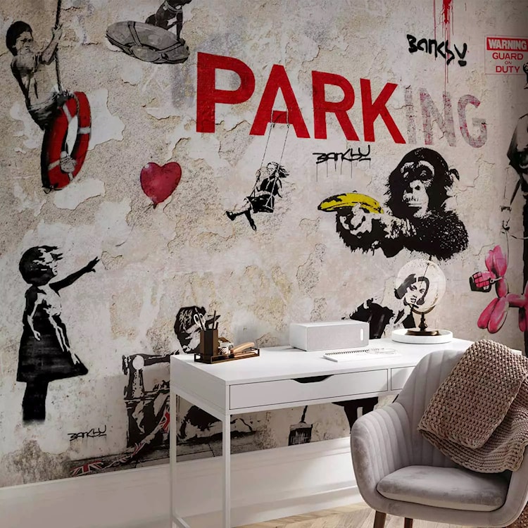 Fototapeta Kolaż graffiti Banksy 350x256 cm  - zdjęcie 4