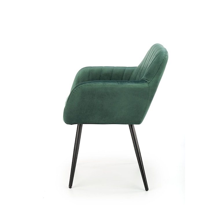 Krzesło tapicerowane Komoryn z podłokietnikami zielone  - zdjęcie 5