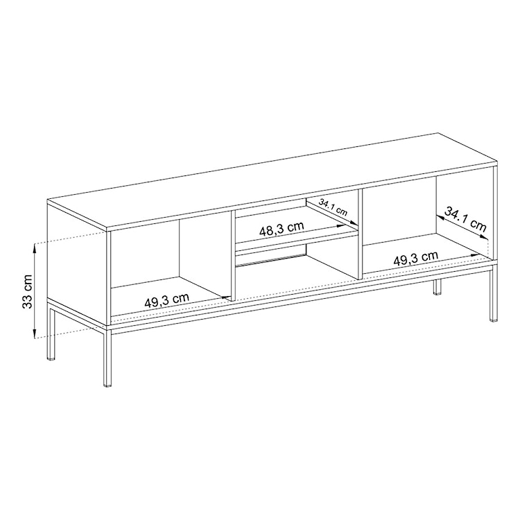 Szafka RTV Monne 153 cm granatowa vintage  - zdjęcie 14