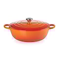 Le Creuset - Garnek żeliwny Signature La Marmite 26 cm pomarańczowy  - zdjęcie 3