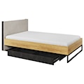 Łóżko Teen Flex z szufladą 120 cm Hikora naturalna / silk flou / raw steel