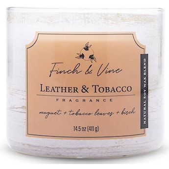 Świeca sojowa zapachowa Colonial Candle Leather & Tobacco 411 g