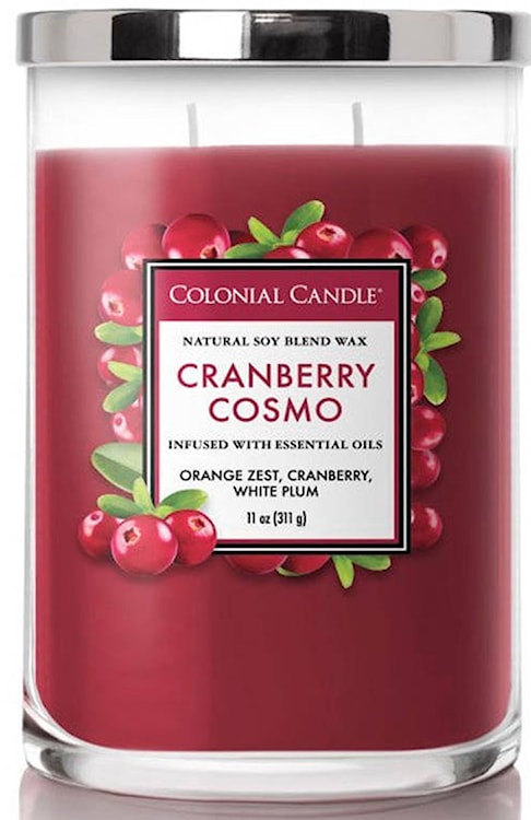 Świeca sojowa zapachowa Colonial Candle Cranberry Cosmo 311 g 