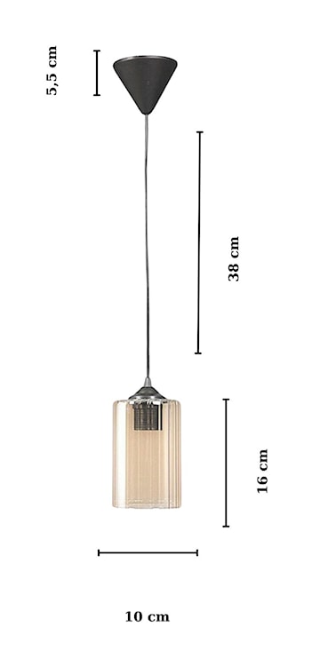 Lampa wisząca Pultip miodowa  - zdjęcie 4