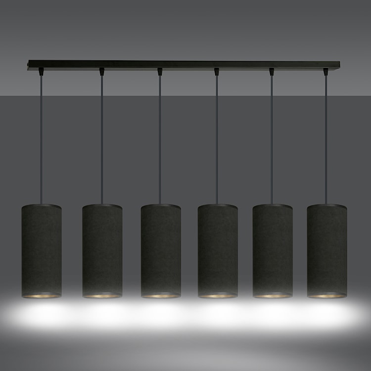 Lampa wisząca Bonett x6 95 cm czarna  - zdjęcie 5