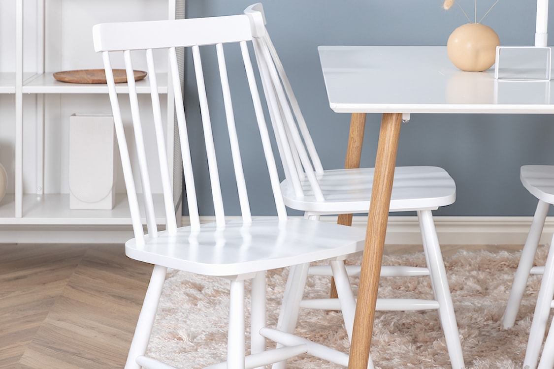 Krzesło drewniane Mowelly białe  - zdjęcie 5