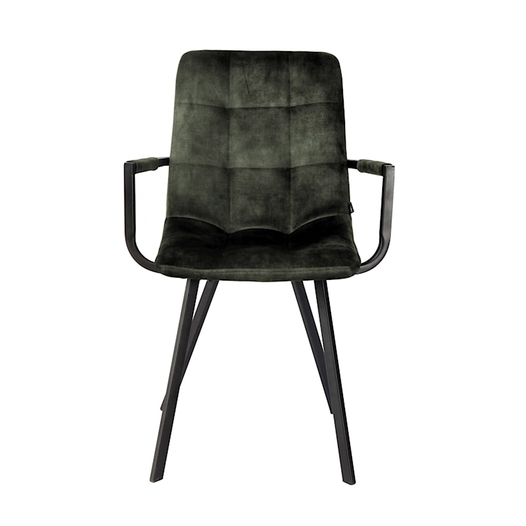 Krzesło tapicerowane z podłokietnikami Unurgunite zielone  - zdjęcie 5
