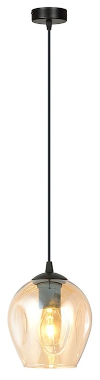 Lampa wisząca Istar czarna z miodowym kloszem x1  - zdjęcie 7