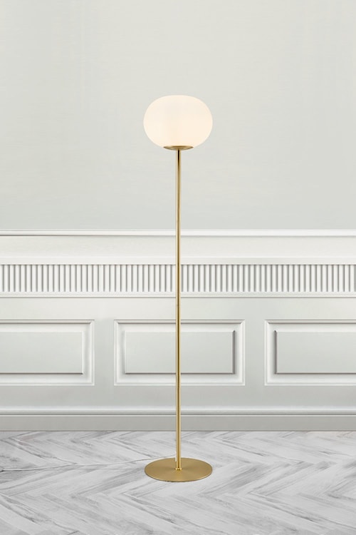 Lampa podłogowa Alton 150 cm na złotej podstawie  - zdjęcie 12
