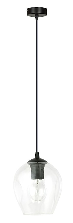 Lampa wisząca Istar czarna z transparentnym kloszem x1 