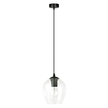 Lampa wisząca Istar czarna z transparentnym kloszem x1