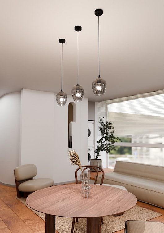 Lampa wisząca Istar czarna z grafitowym kloszem x1  - zdjęcie 4