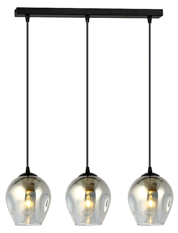 Lampa wisząca Istar czarna z grafitowymi kloszami x3  - zdjęcie 8