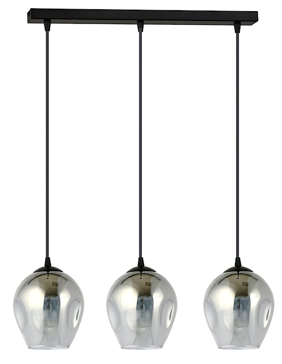 Lampa wisząca Istar czarna z grafitowymi kloszami x3 