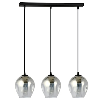 Lampa wisząca Istar czarna z grafitowymi kloszami x3