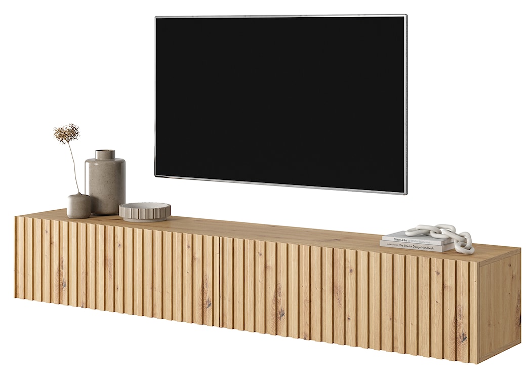 Szafka RTV Telire 175 cm dąb artisan lamele 