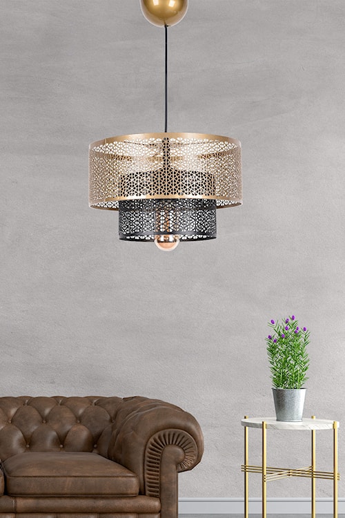 Lampa wisząca Ovaneons czarno/złota  - zdjęcie 2