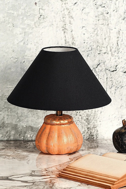 Lampa stołowa Hildore czarno/pomarańczowa  - zdjęcie 2