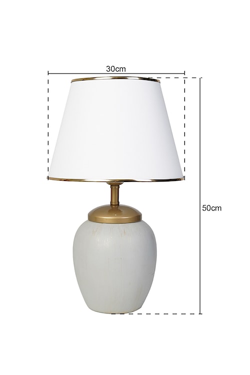 Lampa stołowa Insolive biało/szara ze złotymi detalami  - zdjęcie 3