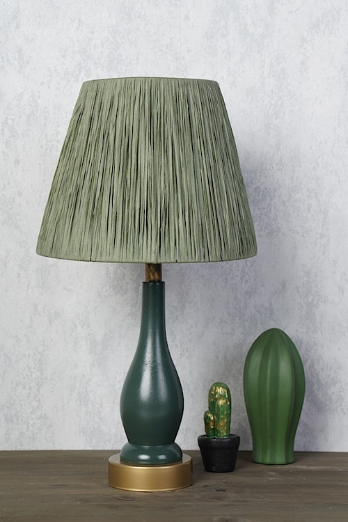 Lampa stołowa Selloon średnica 25 cm zielono/złota  - zdjęcie 2