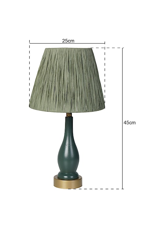 Lampa stołowa Selloon średnica 25 cm zielono/złota  - zdjęcie 3