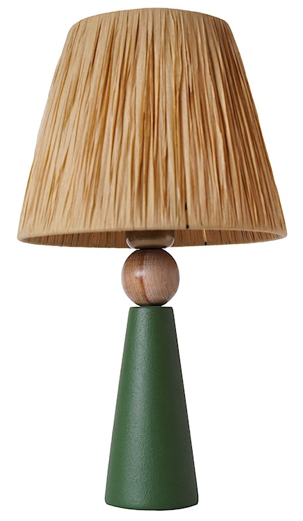 Lampa stołowa Selloon średnica 24 cm zielono/brązowa 