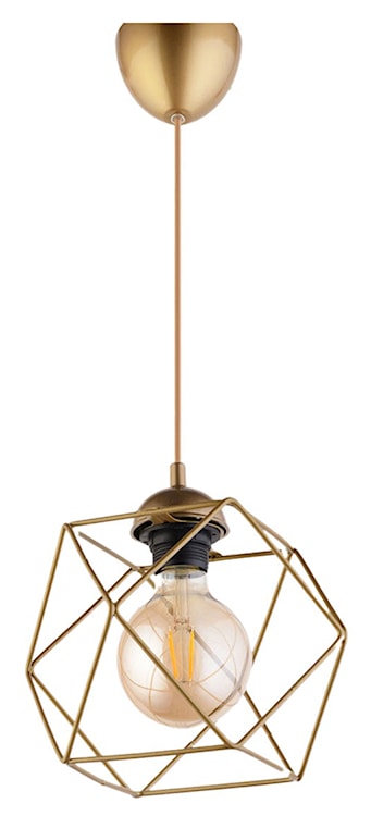 Lampa wisząca Labedly średnica 20 cm metalowy złoty klosz 