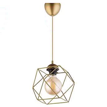 Lampa wisząca Labedly średnica 20 cm metalowy złoty klosz