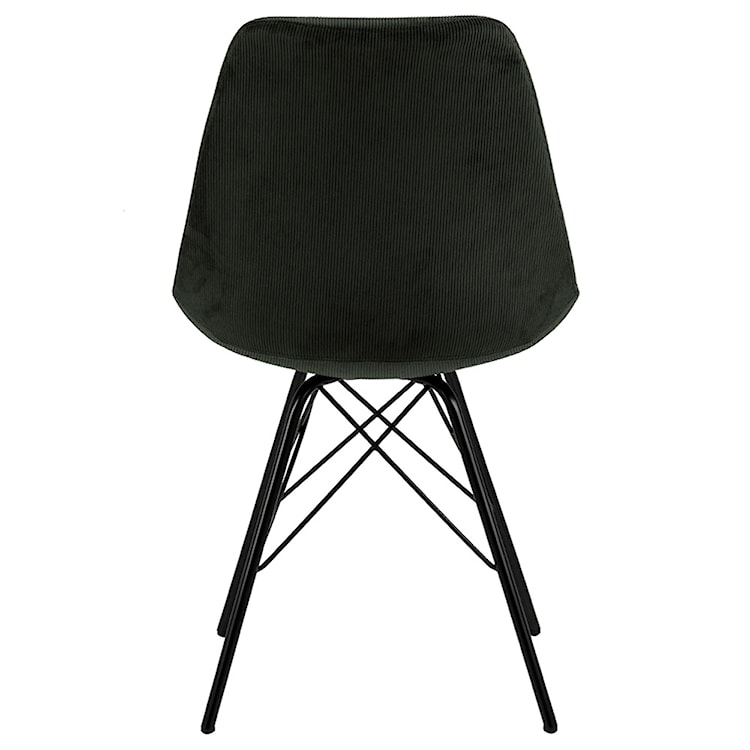 Krzesło tapicerowane Sapodilla ciemnozielone na czarnych nóżkach  - zdjęcie 5
