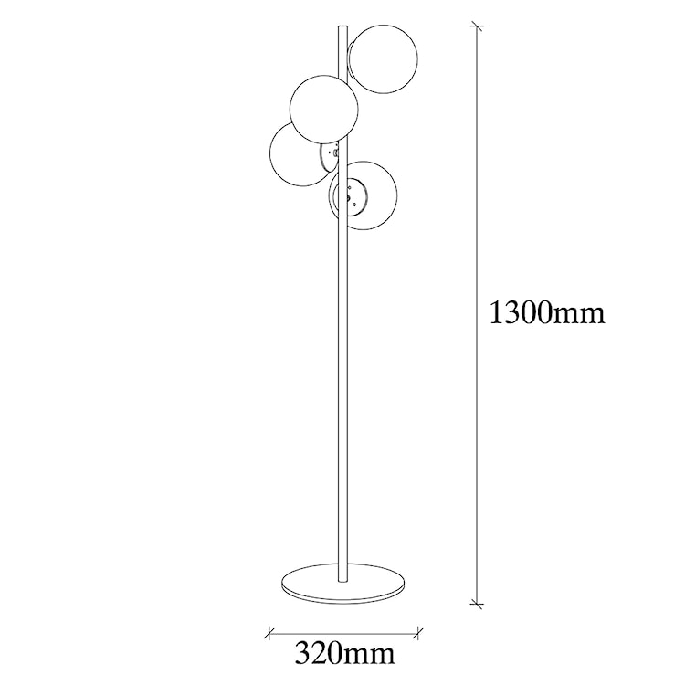 Lampa stojąca Spinoza x4 złota  - zdjęcie 7