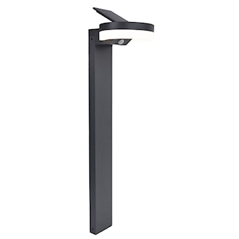 Lampa ogrodowa Runda LED solarna biało-szara
