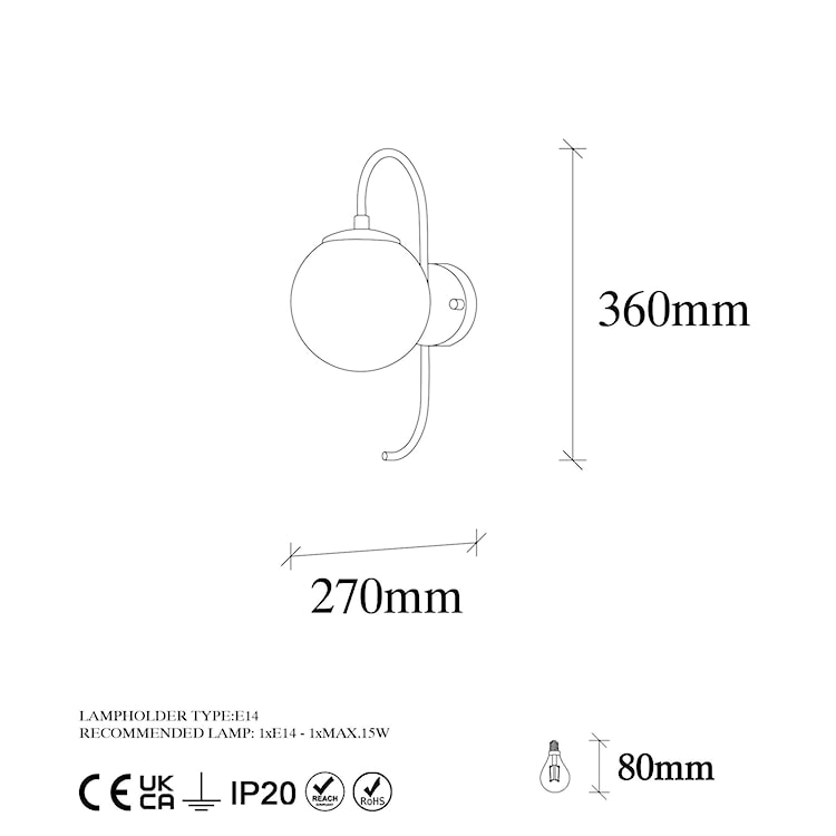 Lampa ścienna Tribilia biało-złota  - zdjęcie 5